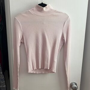 Design Lab by Lord & Taylor lilac stretchy long sleeves top